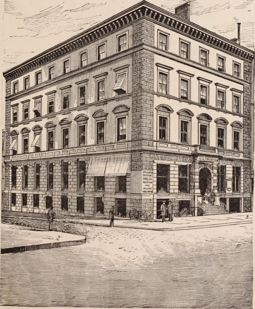 An illustration from Travellers' guide, New York, 1883, leaf 46
