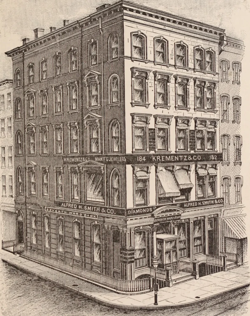 An illustration from Travellers' guide, New York, 1883, leaf 52