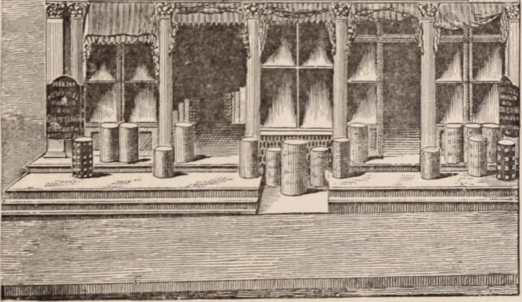 An illustration from Travellers' guide, New York, 1883, leaf 56