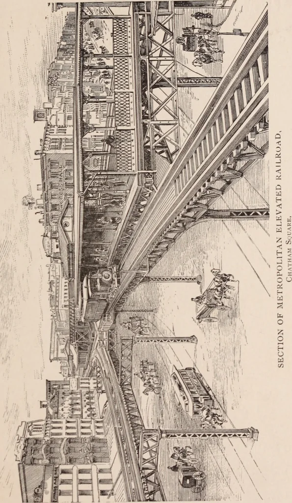 An illustration from Travellers' guide, New York, 1883, leaf 64