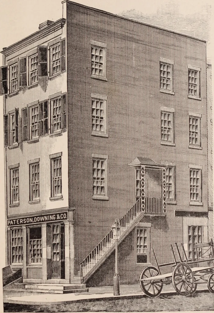 An illustration from Travellers' guide, New York, 1883, leaf 66