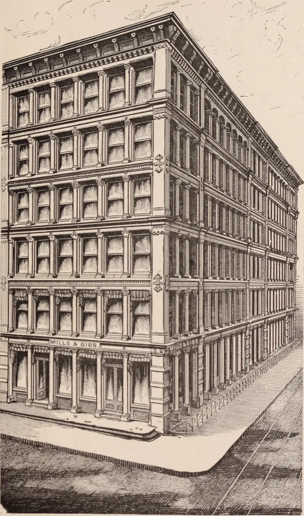 An illustration from Travellers' guide, New York, 1883, leaf 68