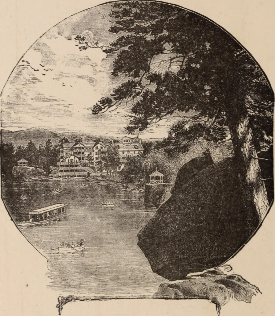 An illustration from Travellers' guide, New York, 1883, leaf 71