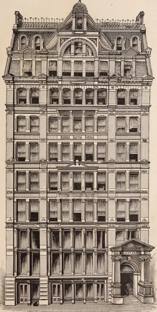 An illustration from Travellers' guide, New York, 1883, leaf 8