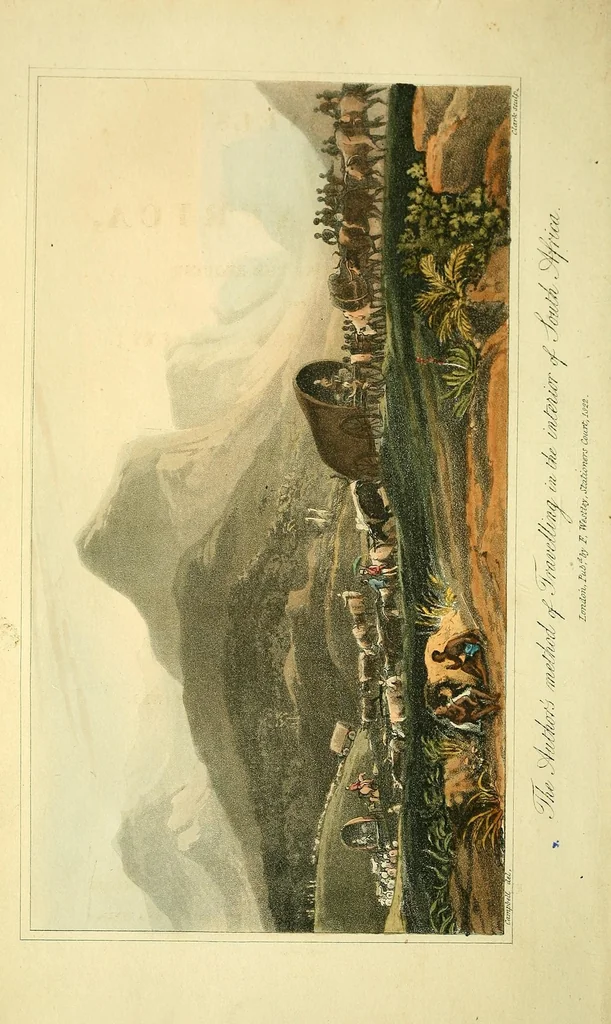 An illustration from Travels in South Africa, undertaken at the request of the London missionary society; being a narrative of a second journey in the interior of that country, 1822, leaf 10