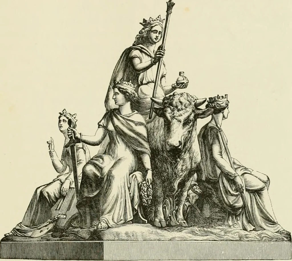 An illustration from Travels in South Kensington, with notes on Decorative art and architecture in England, 1882, leaf 136