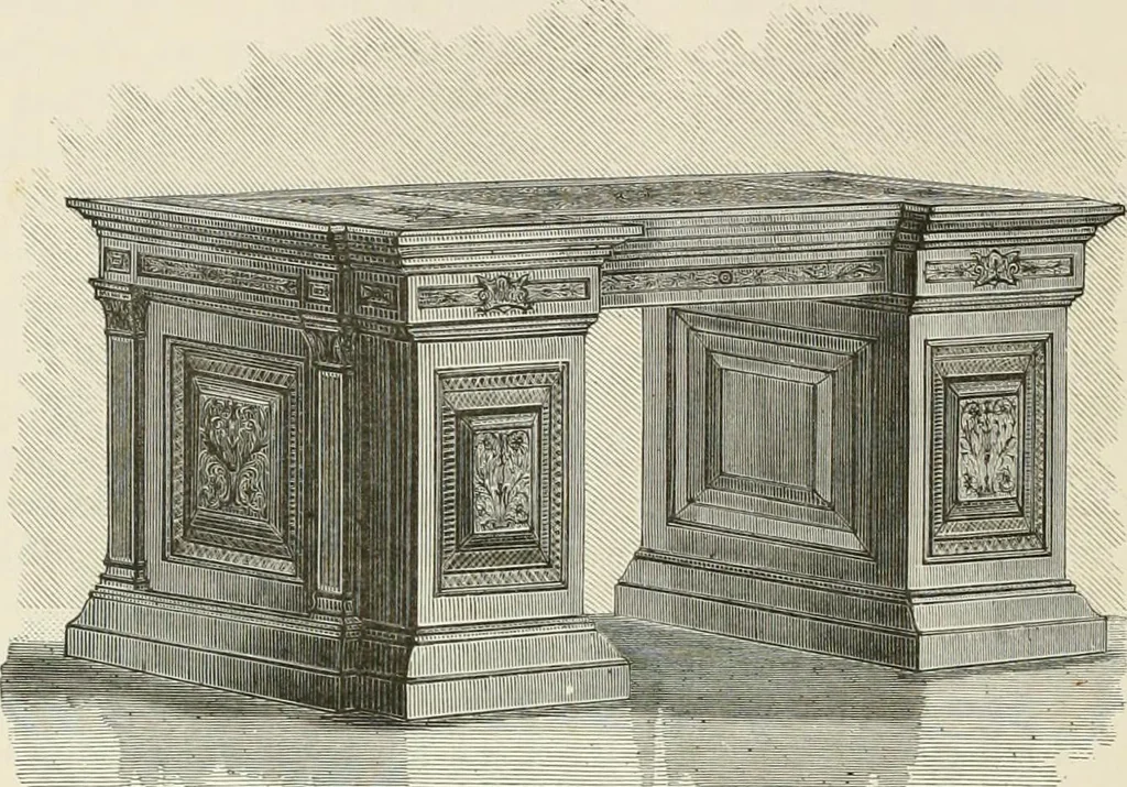 An illustration from Travels in South Kensington, with notes on Decorative art and architecture in England, 1882, leaf 165