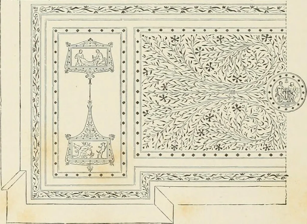 An illustration from Travels in South Kensington, with notes on Decorative art and architecture in England, 1882, leaf 167