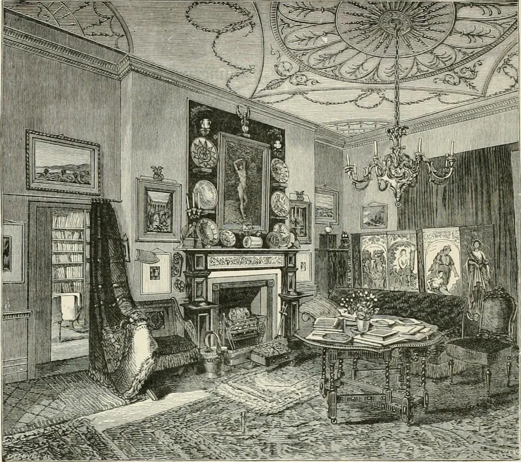An illustration from Travels in South Kensington, with notes on Decorative art and architecture in England, 1882, leaf 191
