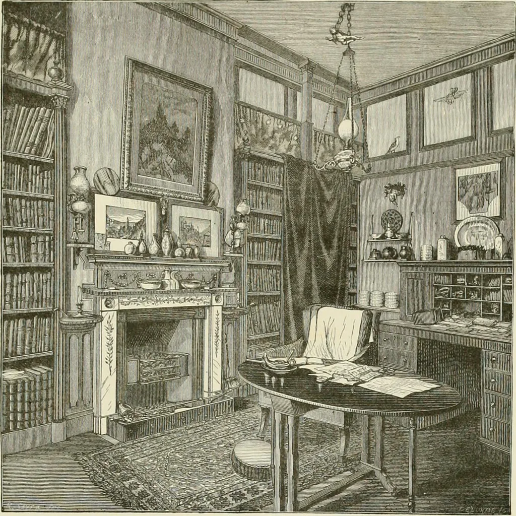 An illustration from Travels in South Kensington, with notes on Decorative art and architecture in England, 1882, leaf 194