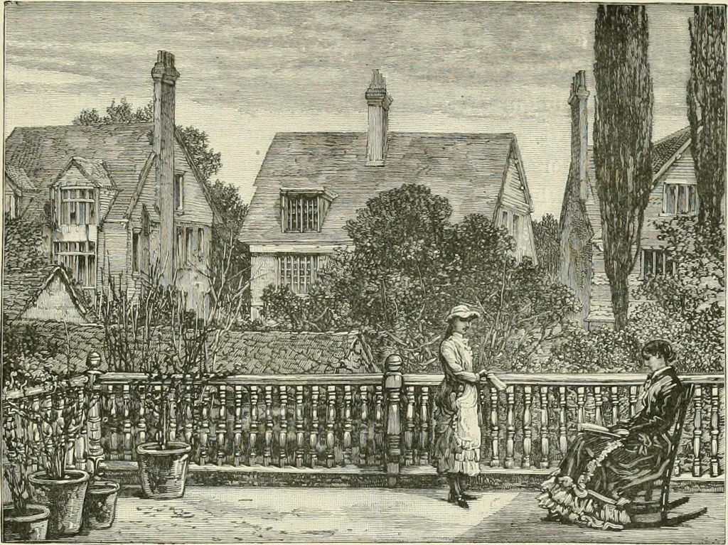An illustration from Travels in South Kensington, with notes on Decorative art and architecture in England, 1882, leaf 220