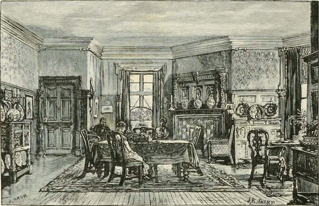 An illustration from Travels in South Kensington, with notes on Decorative art and architecture in England, 1882, leaf 225