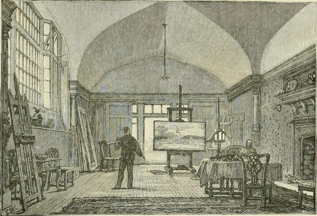 An illustration from Travels in South Kensington, with notes on Decorative art and architecture in England, 1882, leaf 236