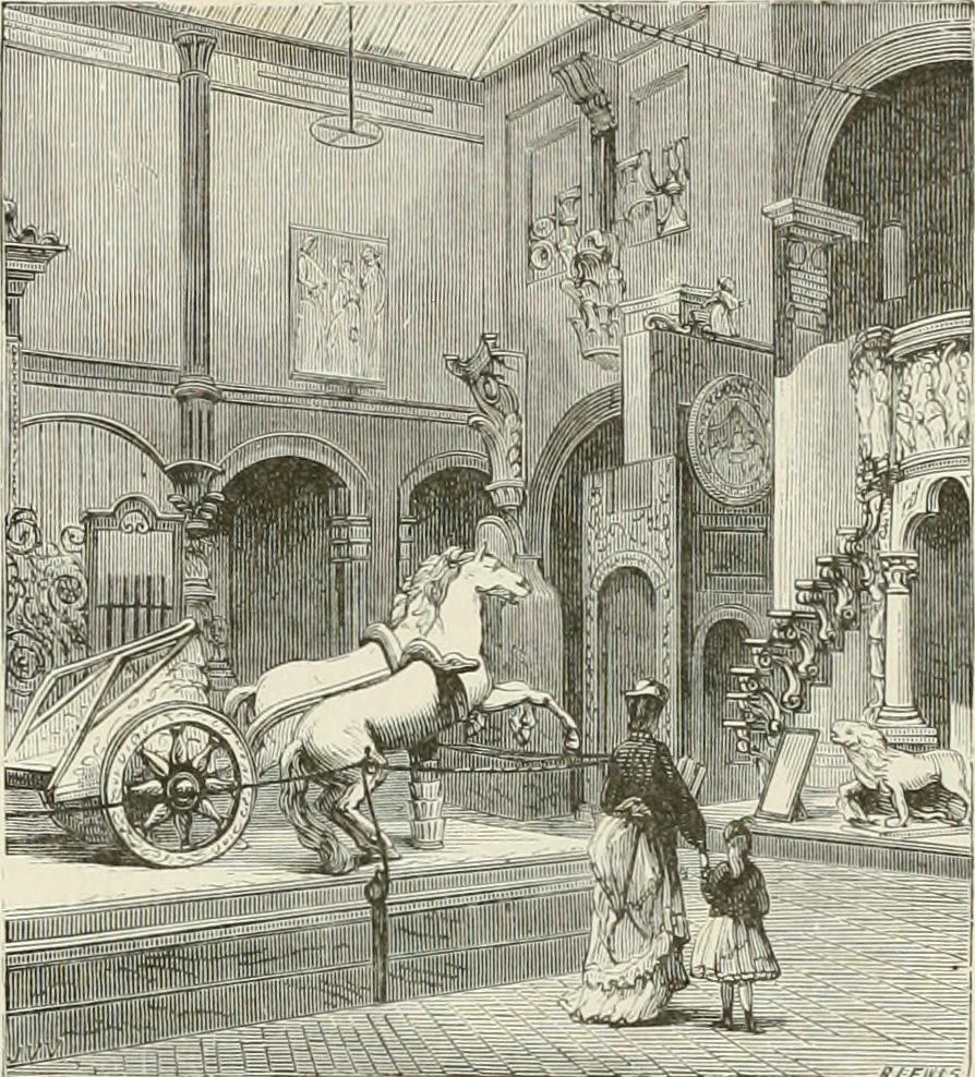 An illustration from Travels in South Kensington, with notes on Decorative art and architecture in England, 1882, leaf 47