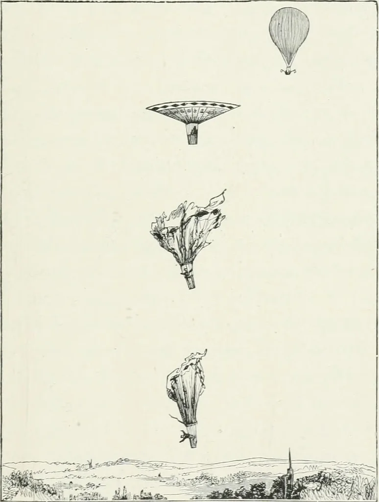 An illustration from Travels in space; a history of aerial navigation, 1902, leaf 124