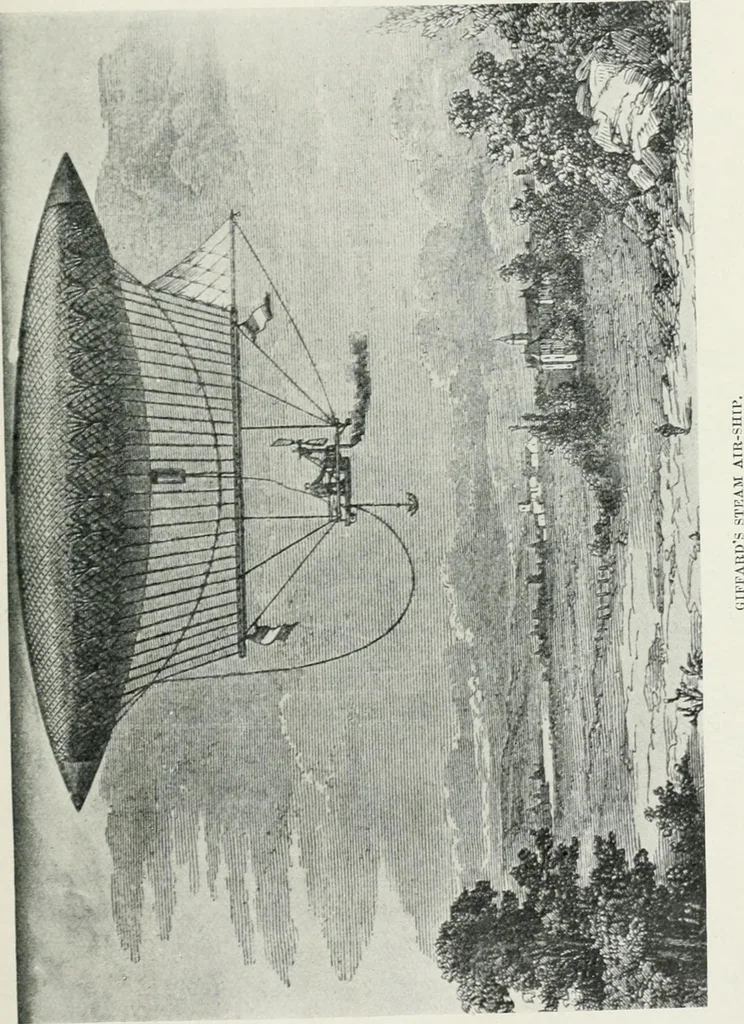 An illustration from Travels in space; a history of aerial navigation, 1902, leaf 168