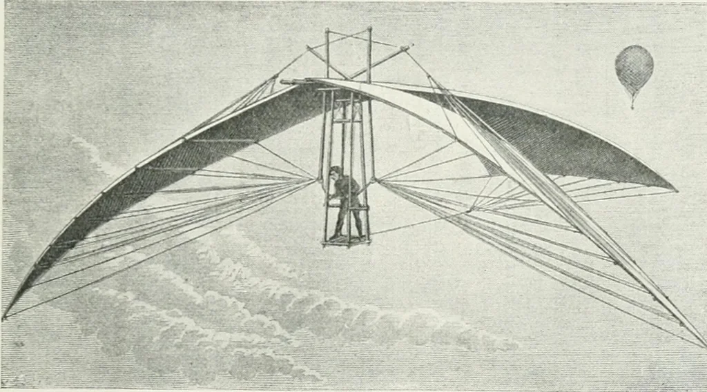 An illustration from Travels in space; a history of aerial navigation, 1902, leaf 194