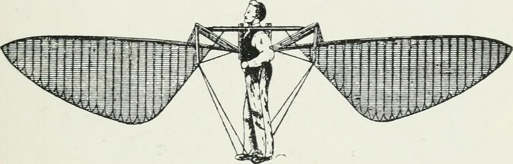 An illustration from Travels in space; a history of aerial navigation, 1902, leaf 196