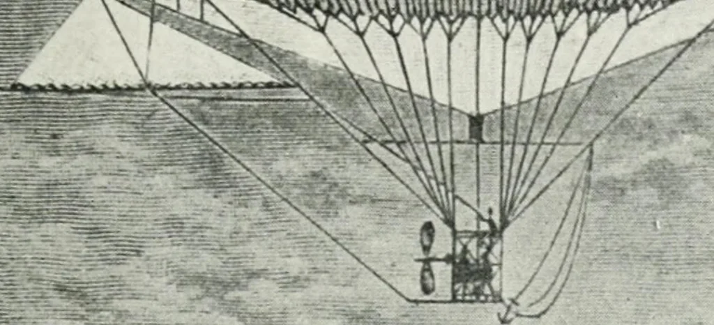 An illustration from Travels in space; a history of aerial navigation, 1902, leaf 240