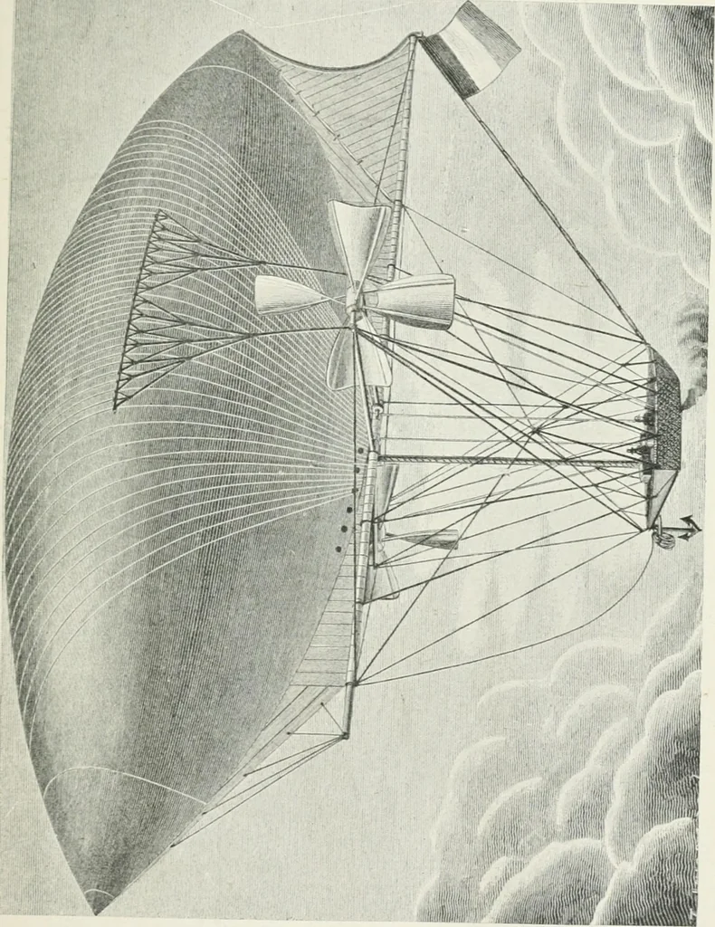 An illustration from Travels in space; a history of aerial navigation, 1902, leaf 258
