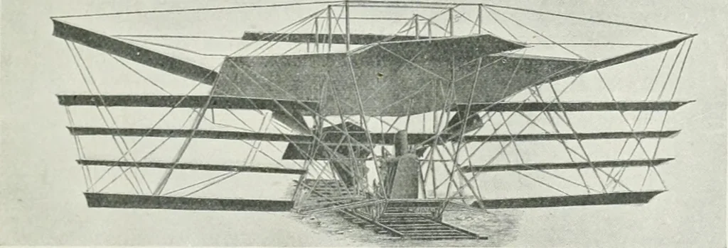 An illustration from Travels in space; a history of aerial navigation, 1902, leaf 260