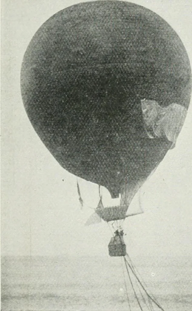 An illustration from Travels in space; a history of aerial navigation, 1902, leaf 284