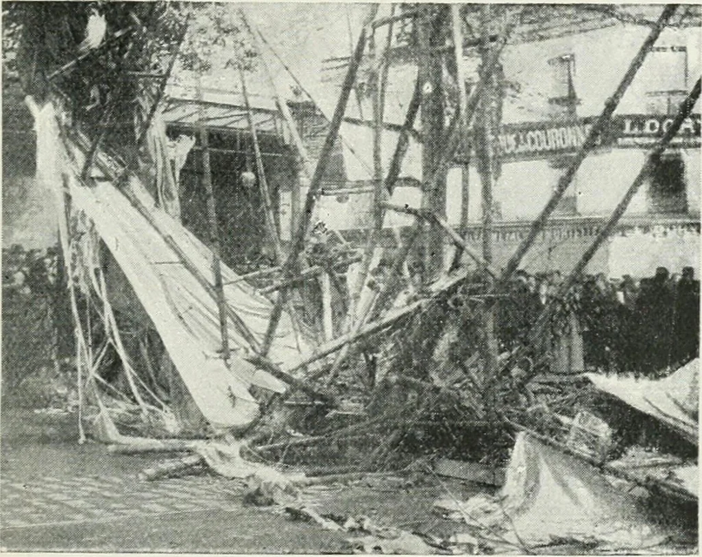 An illustration from Travels in space; a history of aerial navigation, 1902, leaf 318