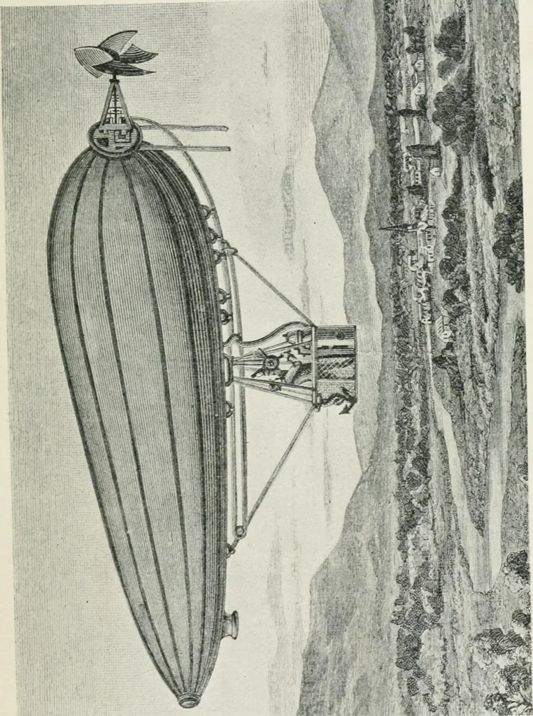 An illustration from Travels in space; a history of aerial navigation, 1902, leaf 320