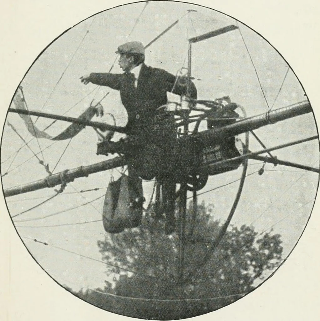An illustration from Travels in space; a history of aerial navigation, 1902, leaf 330