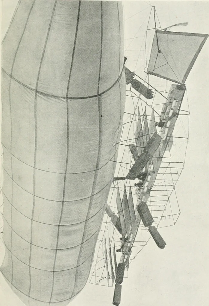 An illustration from Travels in space; a history of aerial navigation, 1902, leaf 338