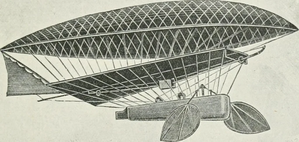 An illustration from Travels in space; a history of aerial navigation, 1902, leaf 96