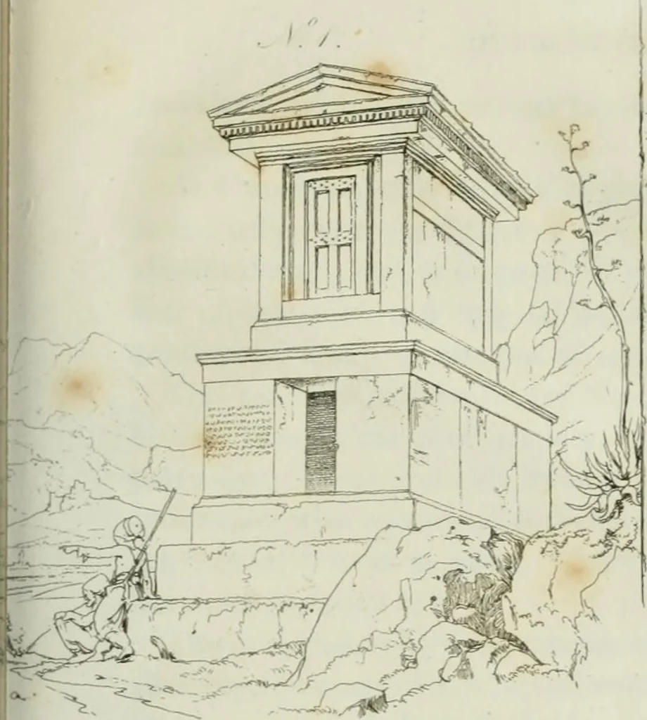 An illustration from Travels in various countries of the East; being a continuation of Memoirs relating to European and Asiatic Turkey, &c., 1820, leaf 568