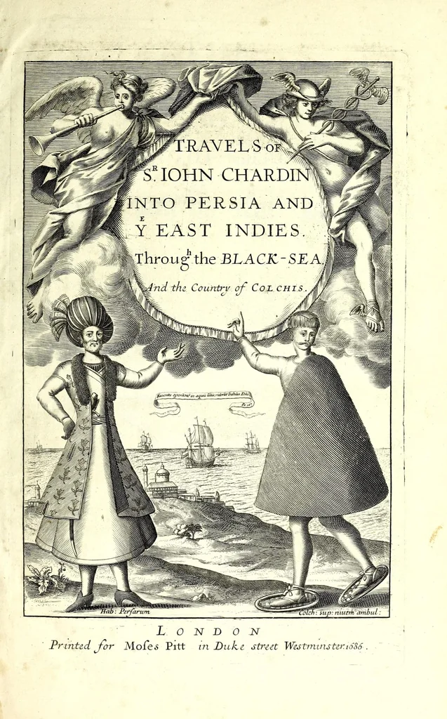 An illustration from The travels of Sir John Chardin into Persia and the East Indies : the first volume, containing the author's voyage from Paris to Ispahan : to which is added, the coronation of this present king of Persia, Solyman the Third, 1686, leaf 7