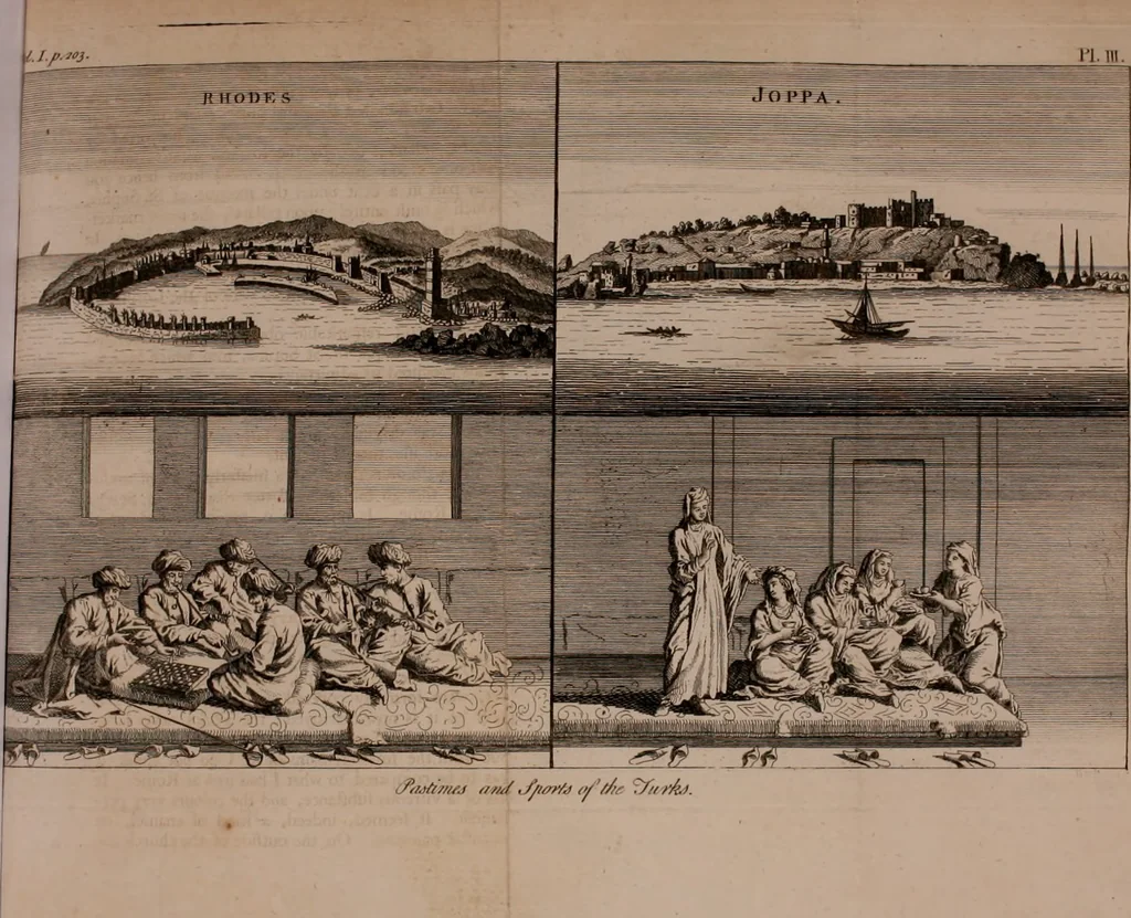 An illustration from Travels through part of Europe, Asia Minor, the islands of the archipelago, Syria, Palestine, Egypt, Mount Sinai, &c. giving a particular account of the most remarkable places .., 1759, leaf 223