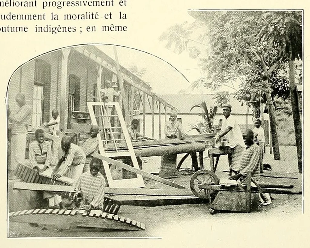 An illustration from À travers le Congo belge; récit de voyage de Banana au Katanga, 1909, leaf 72