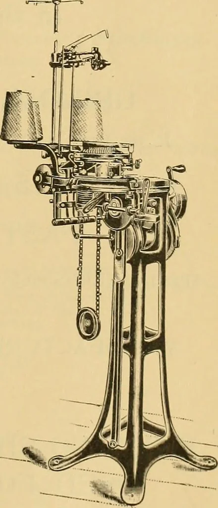 An illustration from A treatise, giving a thorough description of the properties and supply of the fibres, as well as the various processes required for converting wool, cotton, silk from fibre to finished goods, covering both woven and knit goods ... construction of the most modern improvements to preparatory machinery ... accessories relating to construction and equipment of modern textile manufacturing plants .., 1895, leaf 10