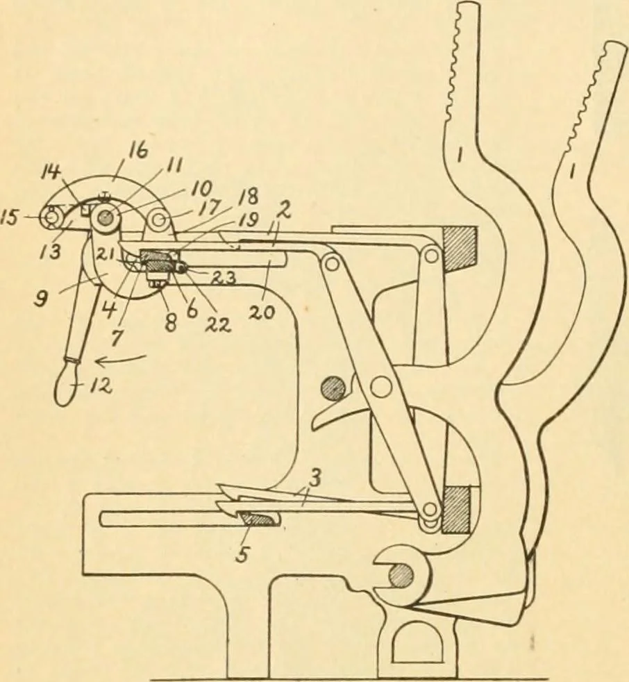 An illustration from A treatise, giving a thorough description of the properties and supply of the fibres, as well as the various processes required for converting wool, cotton, silk from fibre to finished goods, covering both woven and knit goods ... construction of the most modern improvements to preparatory machinery ... accessories relating to construction and equipment of modern textile manufacturing plants .., 1895, leaf 139