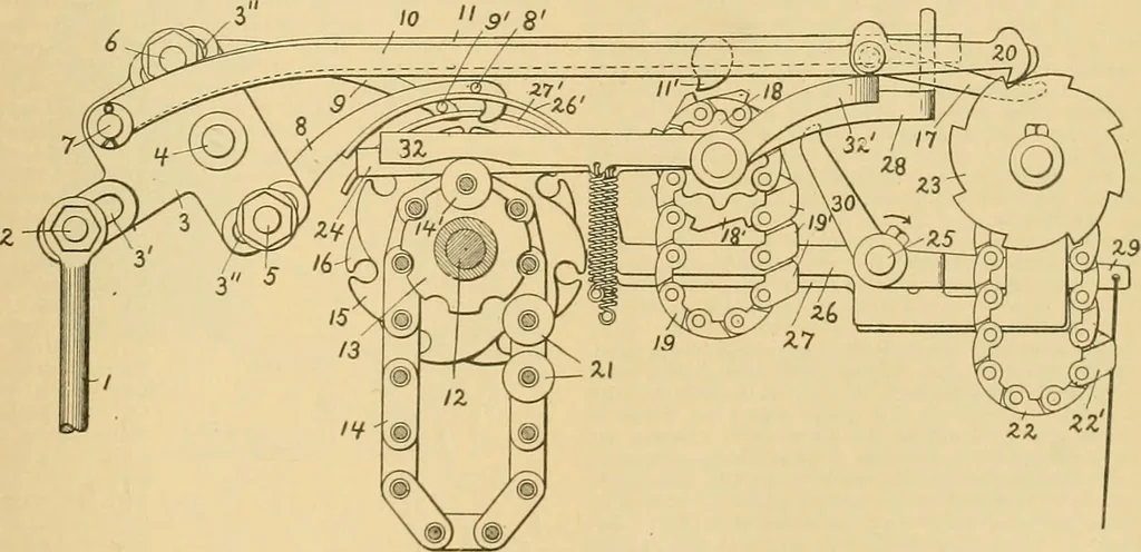 An illustration from A treatise, giving a thorough description of the properties and supply of the fibres, as well as the various processes required for converting wool, cotton, silk from fibre to finished goods, covering both woven and knit goods ... construction of the most modern improvements to preparatory machinery ... accessories relating to construction and equipment of modern textile manufacturing plants .., 1895, leaf 146