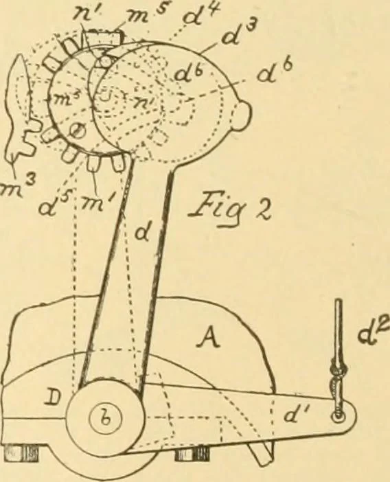 An illustration from A treatise, giving a thorough description of the properties and supply of the fibres, as well as the various processes required for converting wool, cotton, silk from fibre to finished goods, covering both woven and knit goods ... construction of the most modern improvements to preparatory machinery ... accessories relating to construction and equipment of modern textile manufacturing plants .., 1895, leaf 147