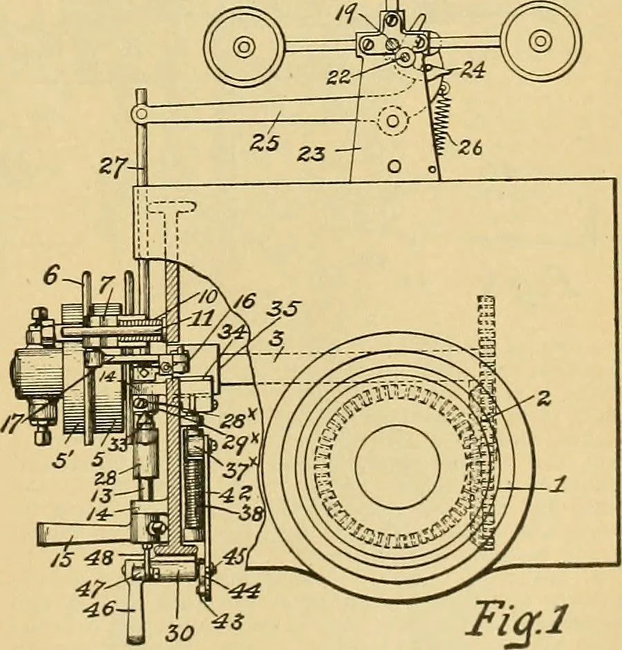 An illustration from A treatise, giving a thorough description of the properties and supply of the fibres, as well as the various processes required for converting wool, cotton, silk from fibre to finished goods, covering both woven and knit goods ... construction of the most modern improvements to preparatory machinery ... accessories relating to construction and equipment of modern textile manufacturing plants .., 1895, leaf 218