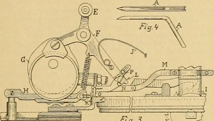 An illustration from A treatise, giving a thorough description of the properties and supply of the fibres, as well as the various processes required for converting wool, cotton, silk from fibre to finished goods, covering both woven and knit goods ... construction of the most modern improvements to preparatory machinery ... accessories relating to construction and equipment of modern textile manufacturing plants .., 1895, leaf 238