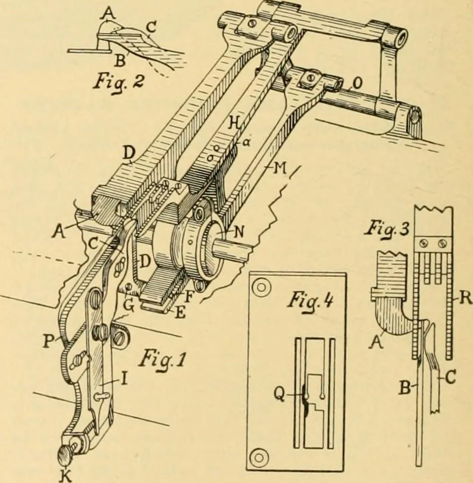 An illustration from A treatise, giving a thorough description of the properties and supply of the fibres, as well as the various processes required for converting wool, cotton, silk from fibre to finished goods, covering both woven and knit goods ... construction of the most modern improvements to preparatory machinery ... accessories relating to construction and equipment of modern textile manufacturing plants .., 1895, leaf 239