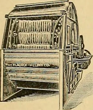An illustration from A treatise, giving a thorough description of the properties and supply of the fibres, as well as the various processes required for converting wool, cotton, silk from fibre to finished goods, covering both woven and knit goods ... construction of the most modern improvements to preparatory machinery ... accessories relating to construction and equipment of modern textile manufacturing plants .., 1895, leaf 248