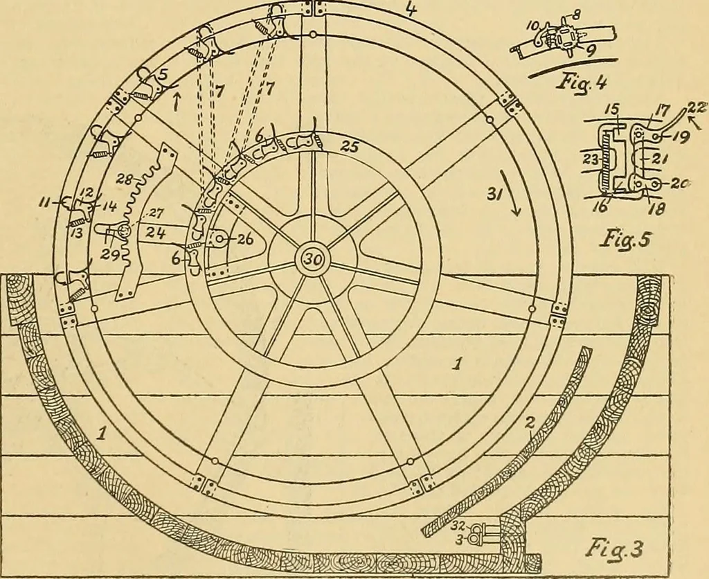 An illustration from A treatise, giving a thorough description of the properties and supply of the fibres, as well as the various processes required for converting wool, cotton, silk from fibre to finished goods, covering both woven and knit goods ... construction of the most modern improvements to preparatory machinery ... accessories relating to construction and equipment of modern textile manufacturing plants .., 1895, leaf 248