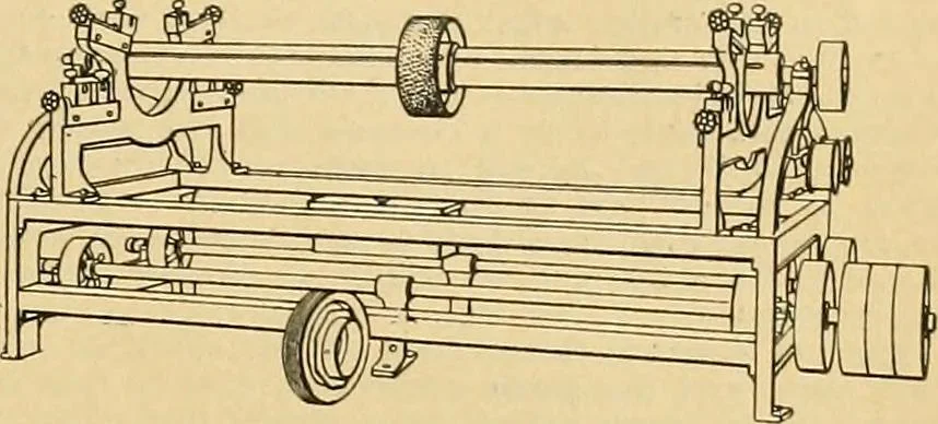 An illustration from A treatise, giving a thorough description of the properties and supply of the fibres, as well as the various processes required for converting wool, cotton, silk from fibre to finished goods, covering both woven and knit goods ... construction of the most modern improvements to preparatory machinery ... accessories relating to construction and equipment of modern textile manufacturing plants .., 1895, leaf 332