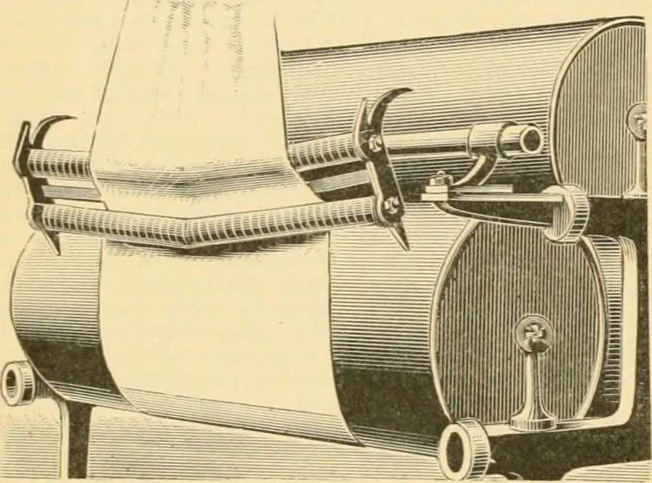 An illustration from A treatise, giving a thorough description of the properties and supply of the fibres, as well as the various processes required for converting wool, cotton, silk from fibre to finished goods, covering both woven and knit goods ... construction of the most modern improvements to preparatory machinery ... accessories relating to construction and equipment of modern textile manufacturing plants .., 1895, leaf 375