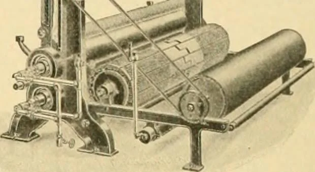 An illustration from A treatise, giving a thorough description of the properties and supply of the fibres, as well as the various processes required for converting wool, cotton, silk from fibre to finished goods, covering both woven and knit goods ... construction of the most modern improvements to preparatory machinery ... accessories relating to construction and equipment of modern textile manufacturing plants .., 1895, leaf 383
