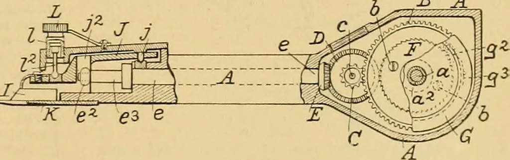 An illustration from A treatise, giving a thorough description of the properties and supply of the fibres, as well as the various processes required for converting wool, cotton, silk from fibre to finished goods, covering both woven and knit goods ... construction of the most modern improvements to preparatory machinery ... accessories relating to construction and equipment of modern textile manufacturing plants .., 1895, leaf 40