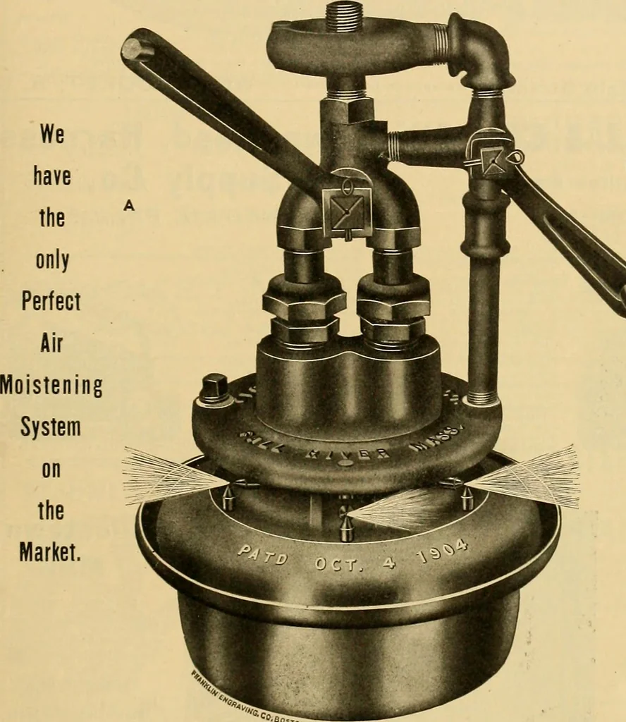 An illustration from A treatise, giving a thorough description of the properties and supply of the fibres, as well as the various processes required for converting wool, cotton, silk from fibre to finished goods, covering both woven and knit goods ... construction of the most modern improvements to preparatory machinery ... accessories relating to construction and equipment of modern textile manufacturing plants .., 1895, leaf 418