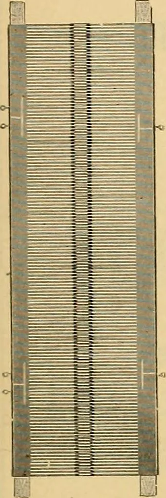 An illustration from A treatise, giving a thorough description of the properties and supply of the fibres, as well as the various processes required for converting wool, cotton, silk from fibre to finished goods, covering both woven and knit goods ... construction of the most modern improvements to preparatory machinery ... accessories relating to construction and equipment of modern textile manufacturing plants .., 1895, leaf 422